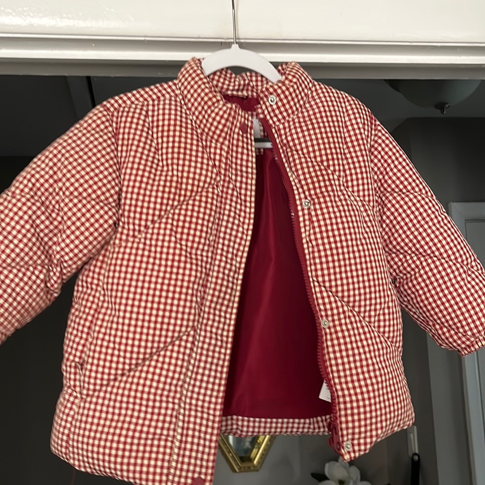 Zara toddler checkered print puffer